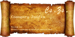 Csengery Zsófia névjegykártya